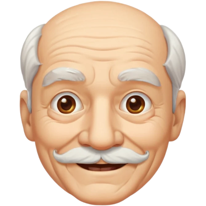 mustaches elderly man emoji