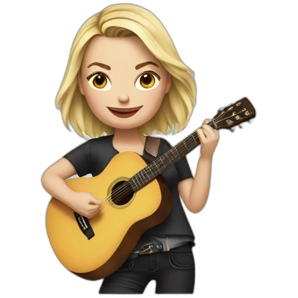 margot robbie playing guitar emoji
