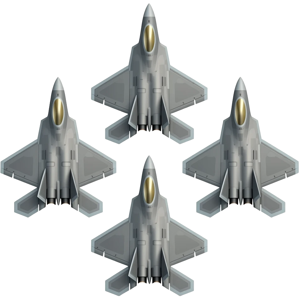 Make a f22 formation emoji