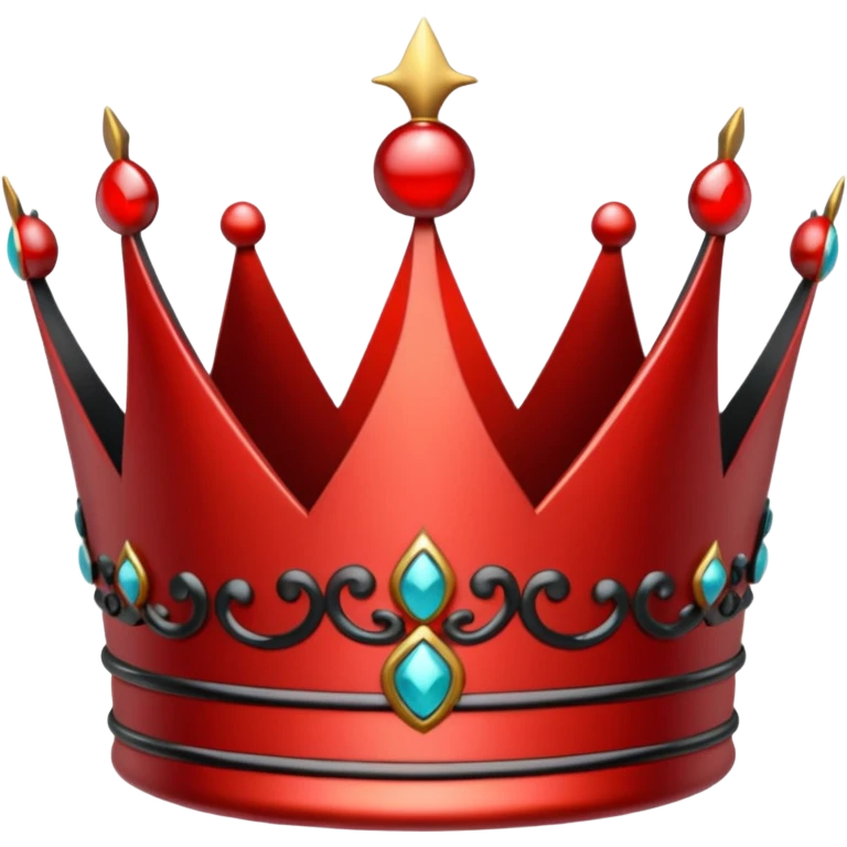 red and black crown emoji