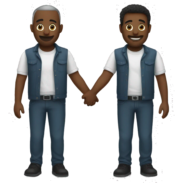 2 men holding hands  emoji