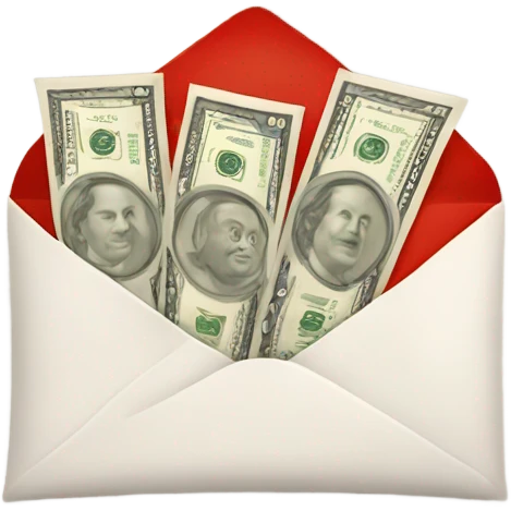 Have money in red envelopes emoji