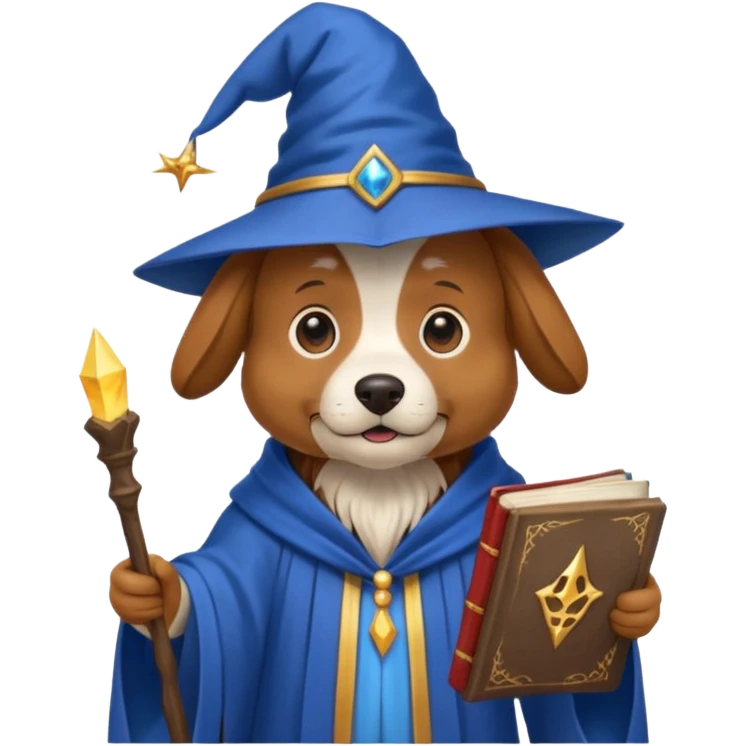 Dog wizard emoji