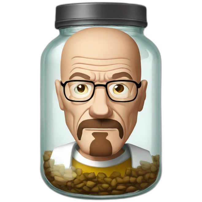 Walter White stuck in jar emoji