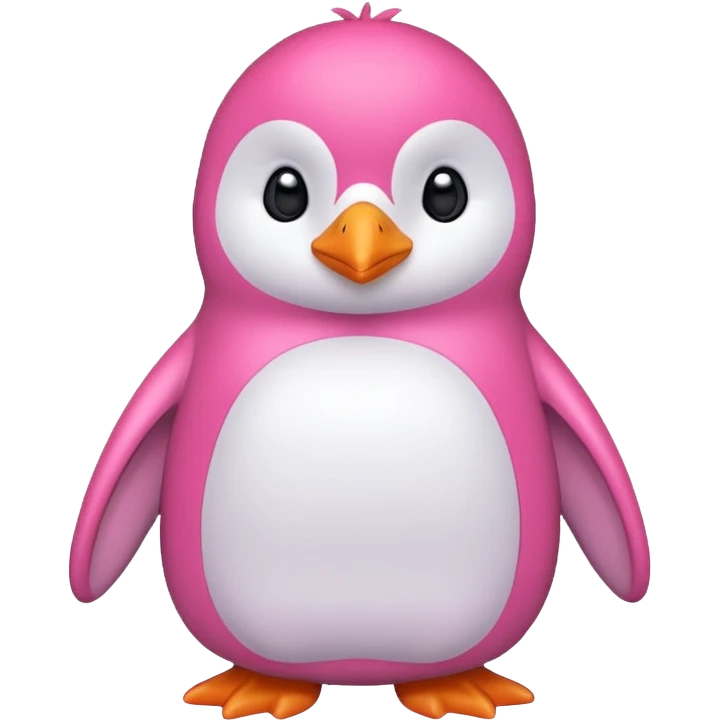 A pink Pinguin  emoji