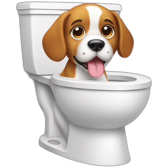 Dog in toilet emoji
