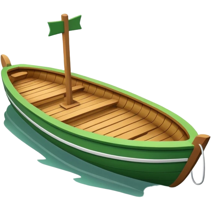 green boat in cartoon  emoji