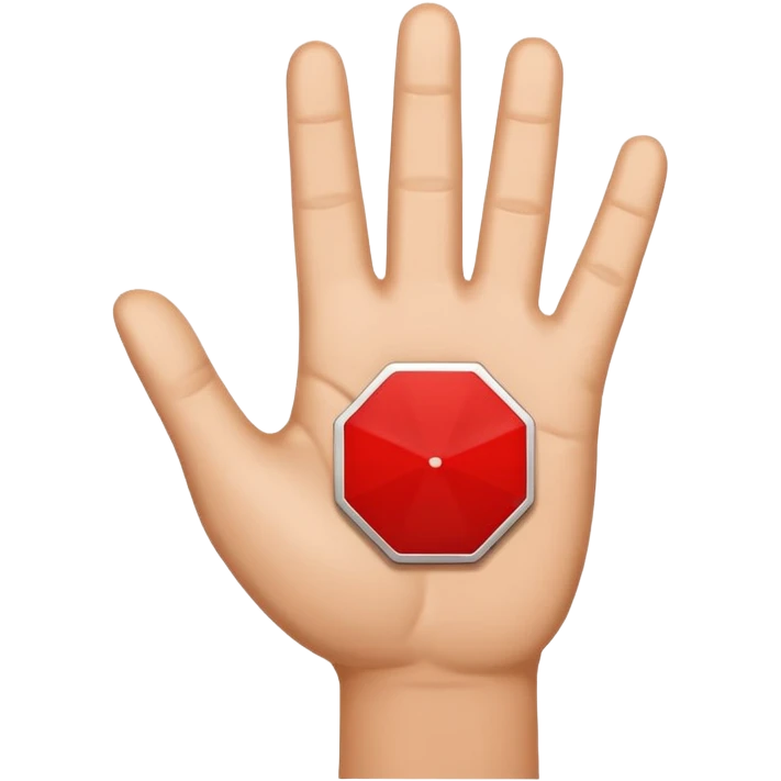 Hand NO,STOP,X sign emoji
