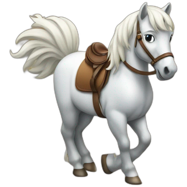 Un cheval sur un poney emoji