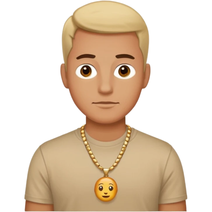 man with necklace emoji