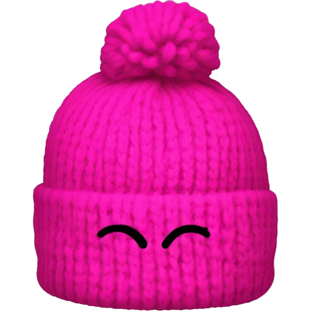 hot pink beanie  emoji