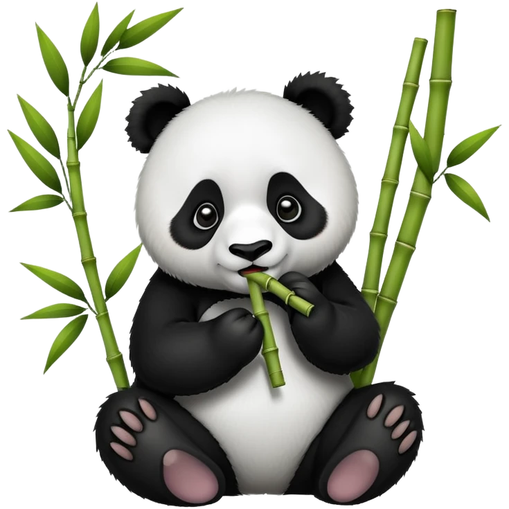 Panda eating a tree emoji