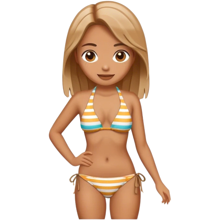 cute striped bikini  emoji