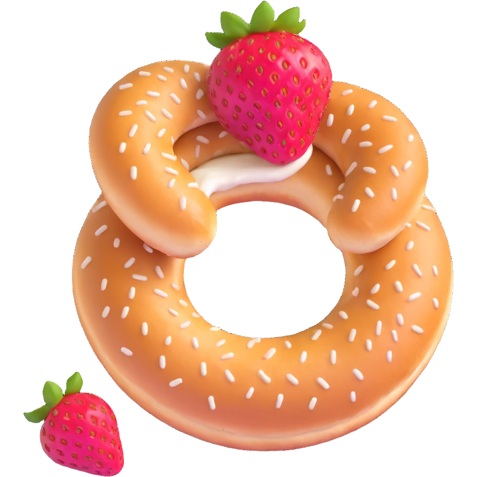 simit yiyen çilek emoji