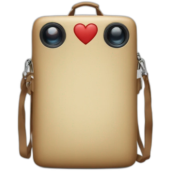 the back side of the camera is on legs emoji