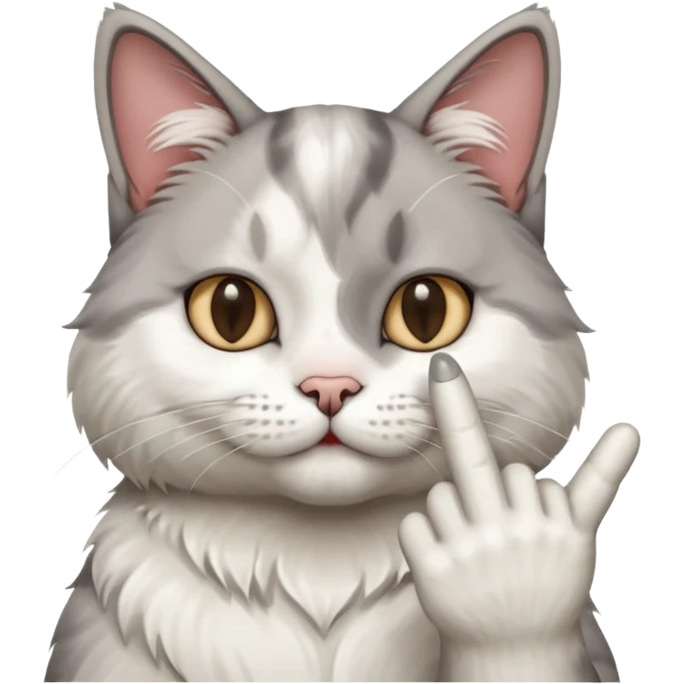 Kedi 🖕🏻 gösteriyor emoji