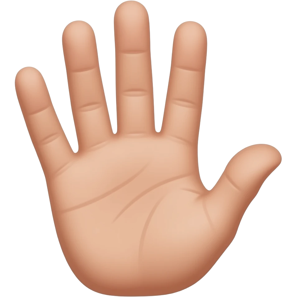 34 fingered hand emoji