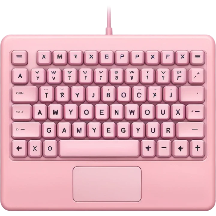 Pastel pink gaming computer keyboard emoji