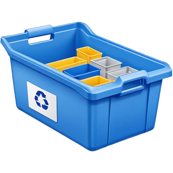 plastic parts bin euro blue emoji