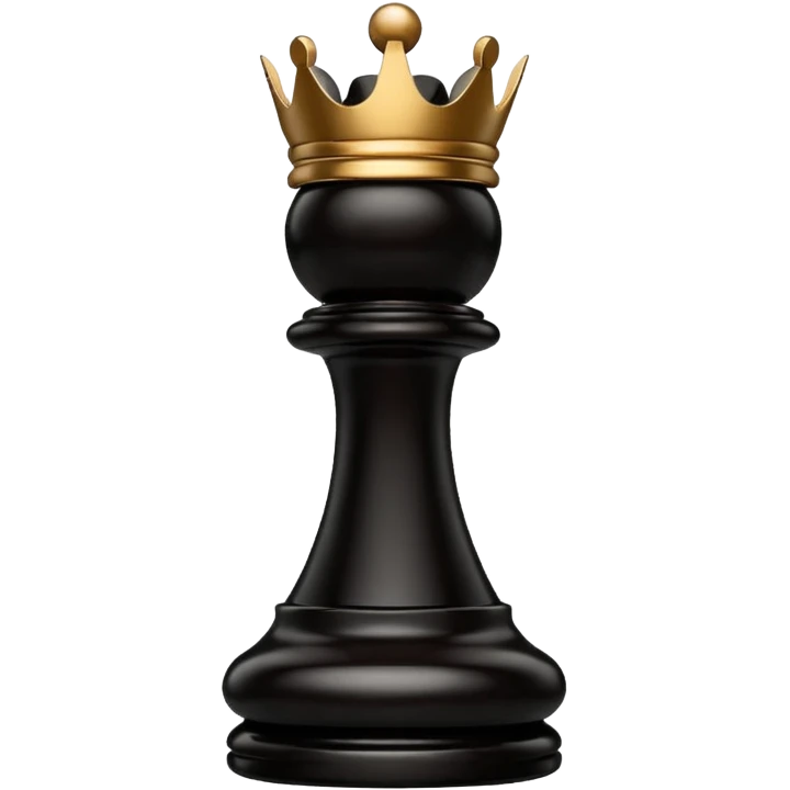 black king wooden chess pieces, emoji