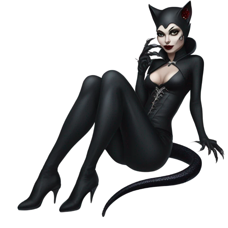 gothic vampire catwomen full body snakes emoji