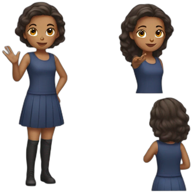 a girl who presents emoji