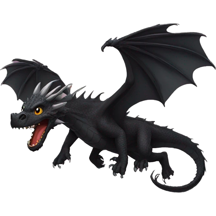 flying black dragon emoji
