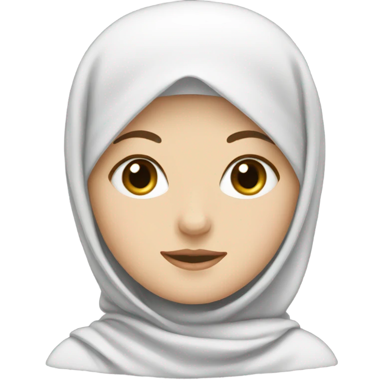 White girl with hijab emoji