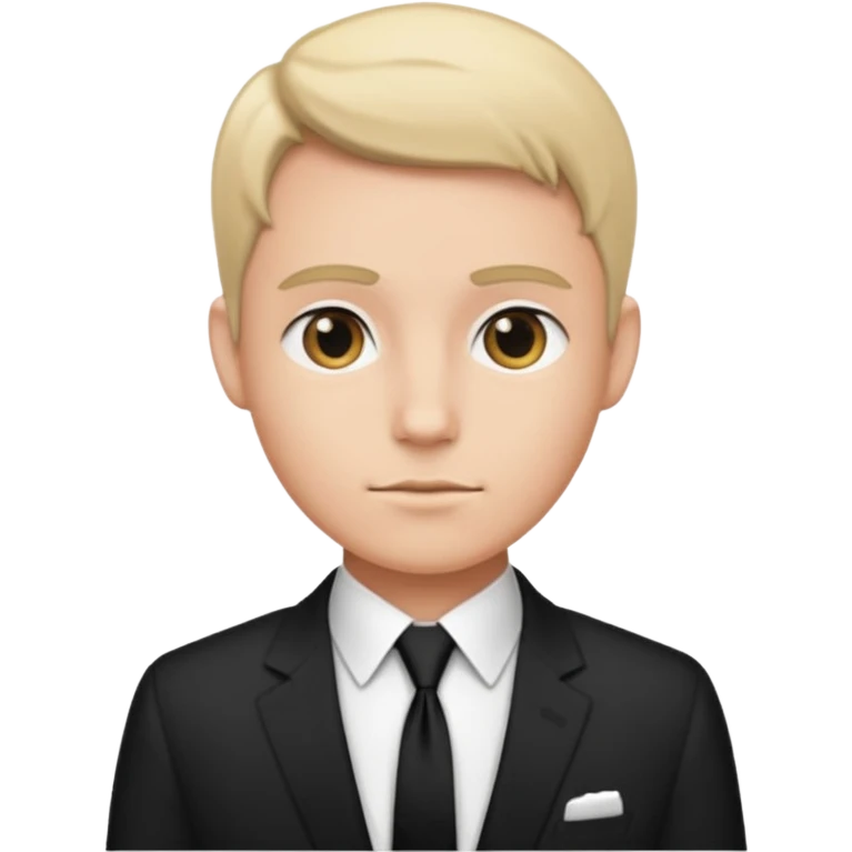 white shirt & black tie emoji