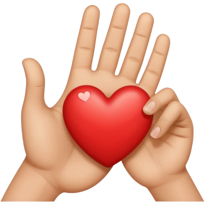 Hand doing heart sign emoji