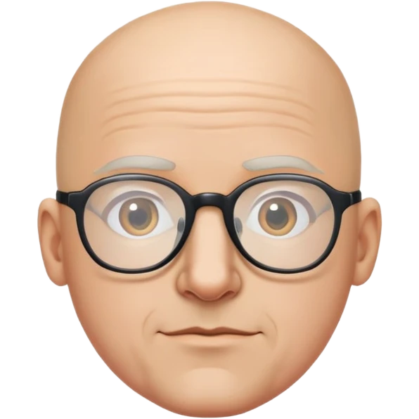 Bald guy glasses  emoji