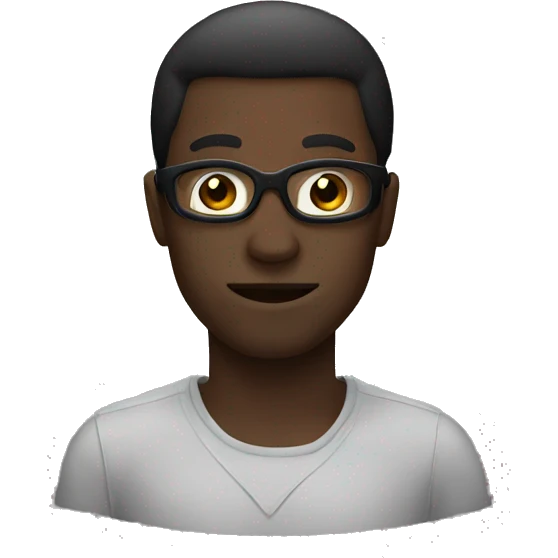 A black guy with mask emoji