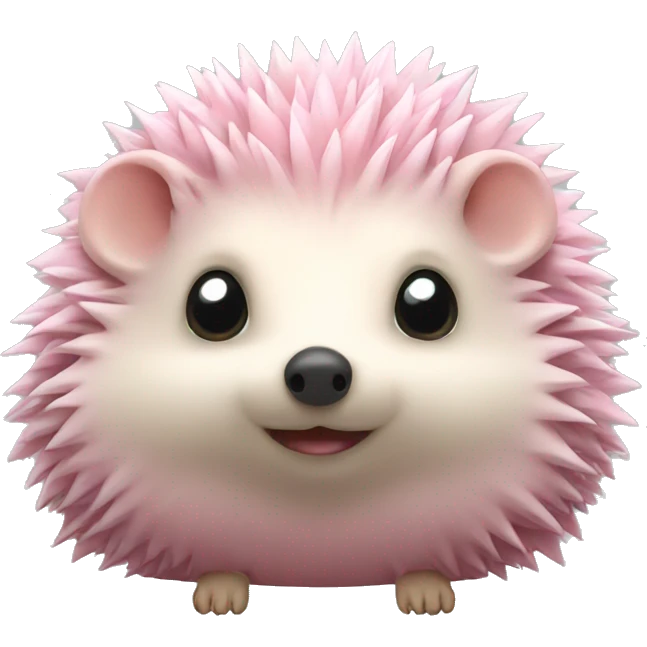 Hedgehog pink small bow emoji
