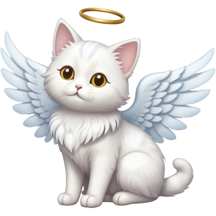 a cat with angel wings emoji