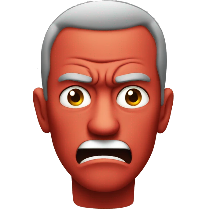 angry man red face emoji