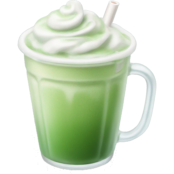 iced matcha latte with coldfoam emoji
