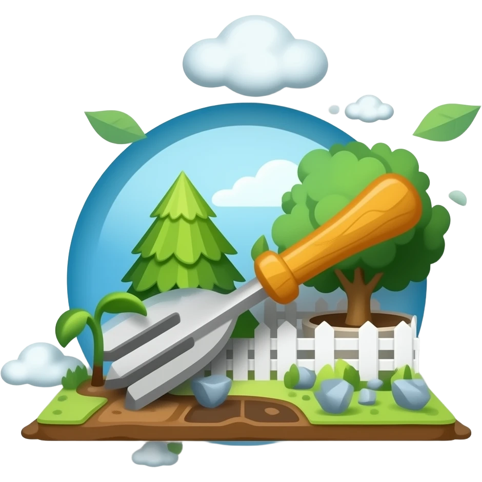 Лого для сайта-интерактивного проекта, посвященный садоводству и ландшафтному дизайну. Сайт предполагает удобные инструменты для планирования садового участка и подбора растений. emoji