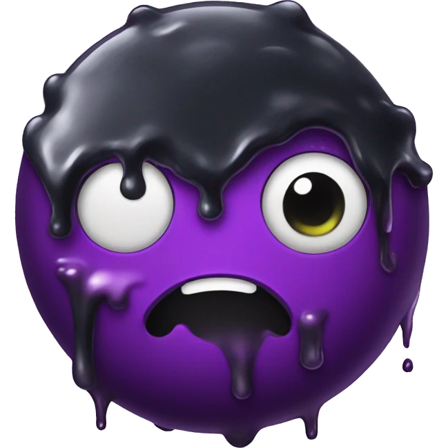 Black purple slime who melt emoji