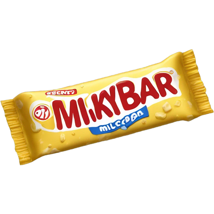 Realistic Milkybar candy wrapper emoji