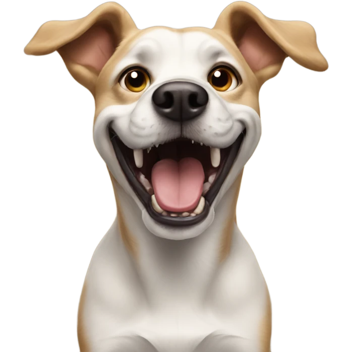 Crazy dog emoji