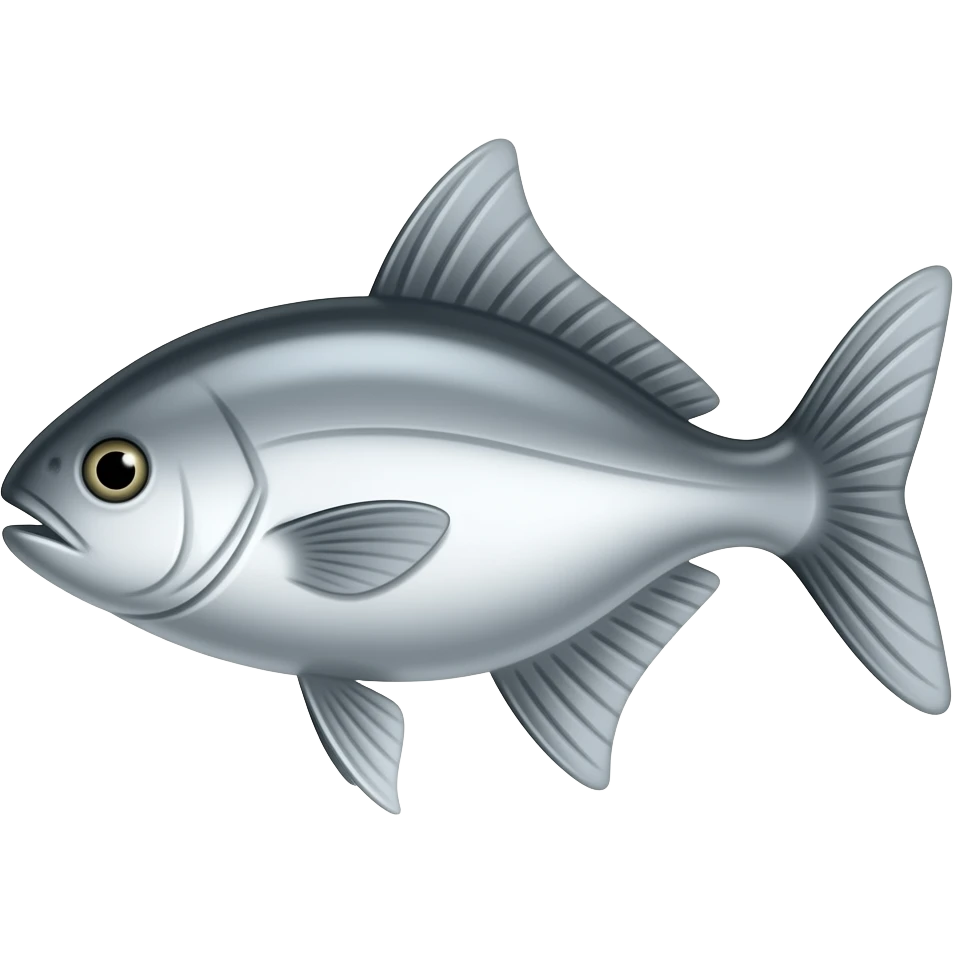 Silver fish emoji