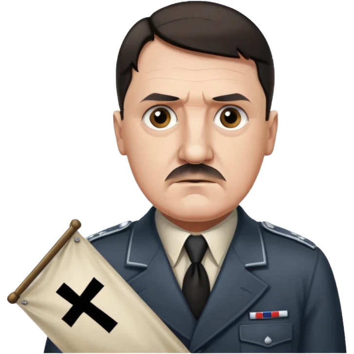 Adolf Hitler mit banner emoji