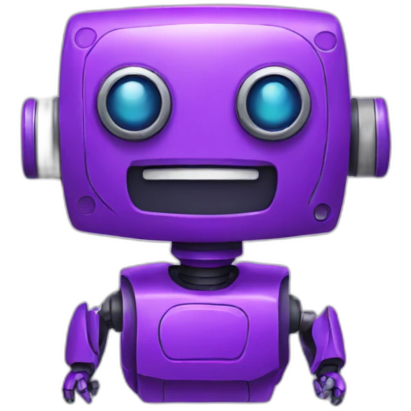 happy purple robot emoji