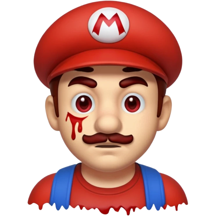mario blood on his face emoji