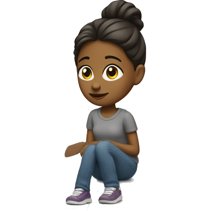 A girl goes to the bank emoji