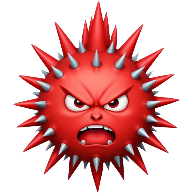 angry virus with many spike emoji