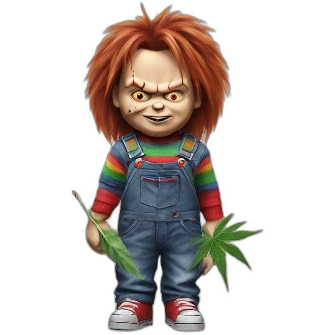 Chucky and weed emoji