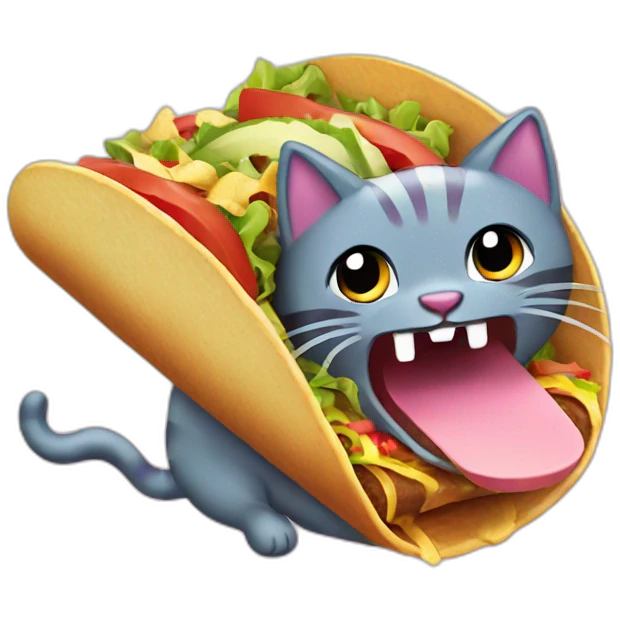 nyan cat eating tacos emoji