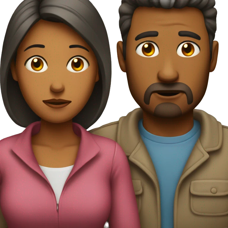 Disappointed mom and dad  emoji