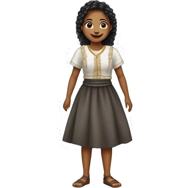 menina com roupa tradicionais alemã emoji